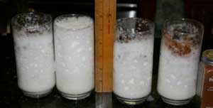 Whipped milk with powders Whipped milk with powders